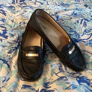 Michael Kors Black Leather Loafers - 8